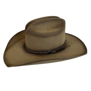 JASON ALDEAN Collection by RESISTOL 4X Dirt Road Wool Felt Cowboy Hat Size 7